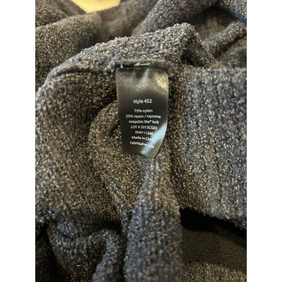 BAREFOOT DREAMS CozyChic Lite Charcoal Shawl Cardigan XS/S Nylon Rayon Soft - Picture 6 of 7